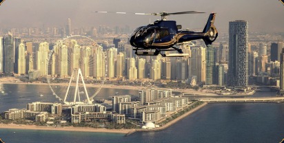 The Iconic Tour helicopter view of Dubai
