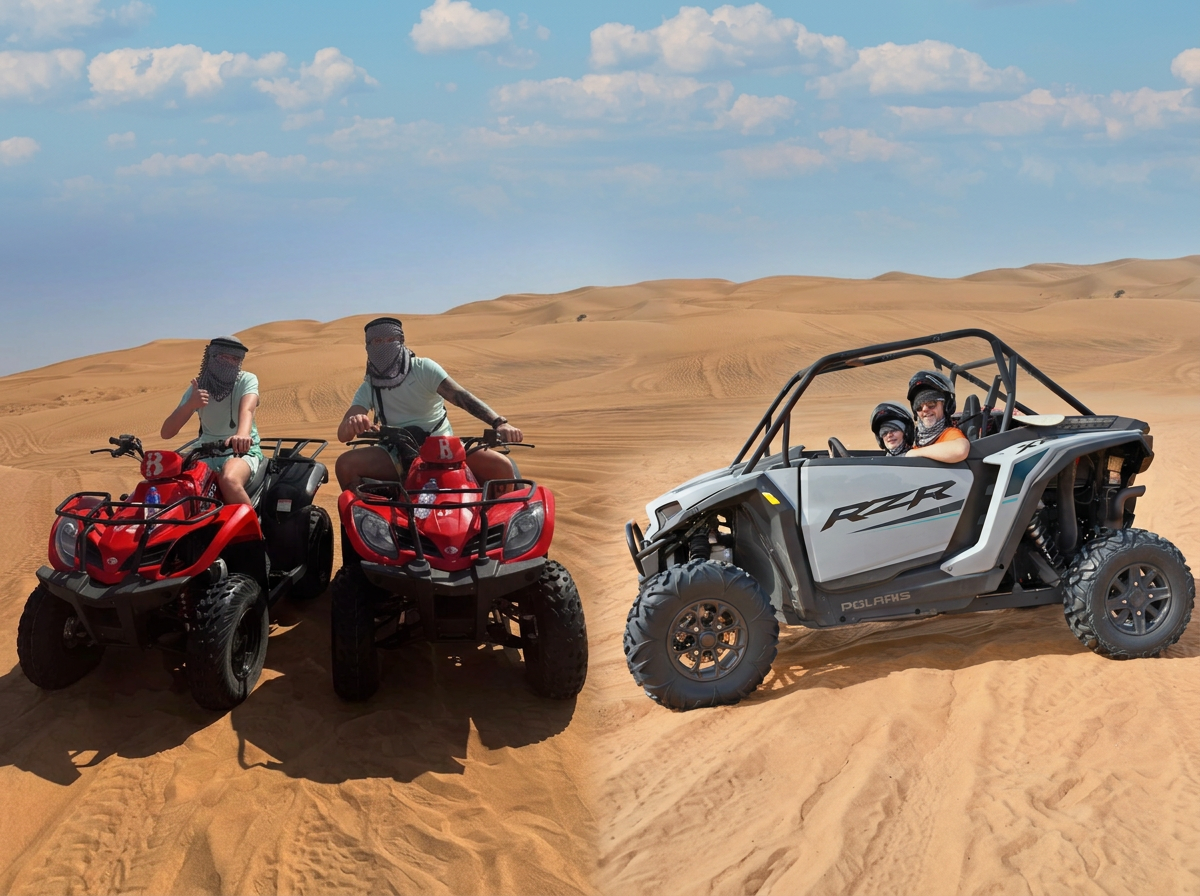 Quads and buggy in the Dubai desert