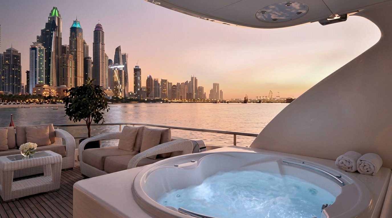 LUX90 + JACUZZI private yacht in Dubai, preview photo 3