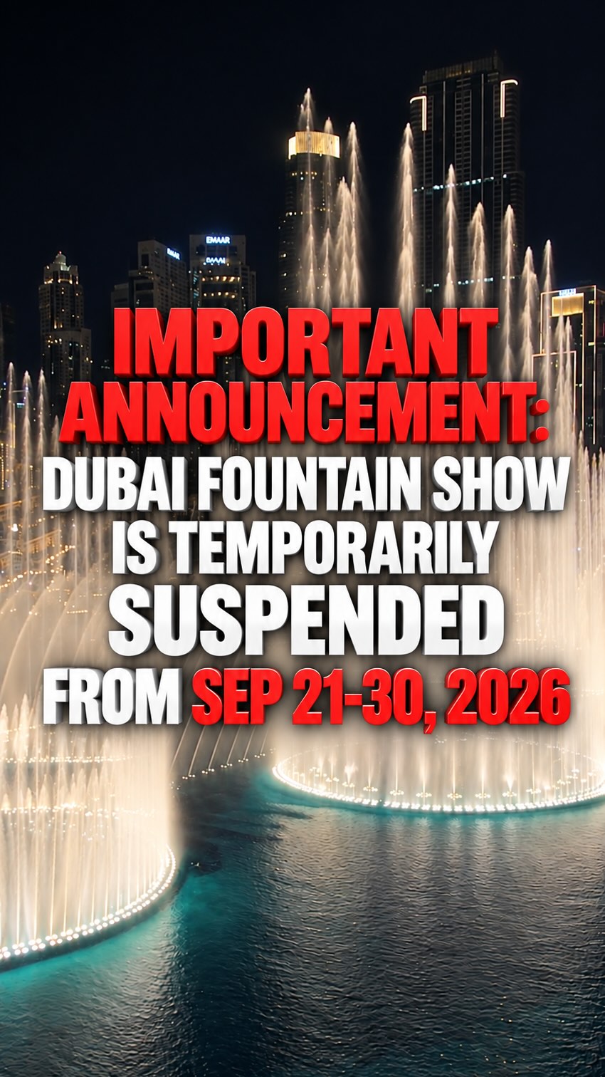 Dubai Fountain Shows Paused