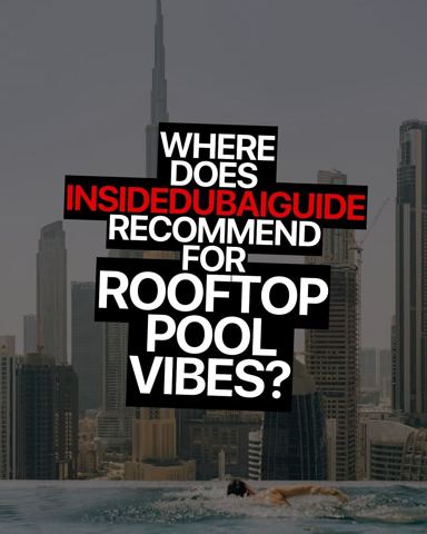 Rooftop pools in Dubai aren’t just for…
