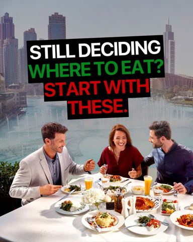 Still deciding where to eat? Start with these