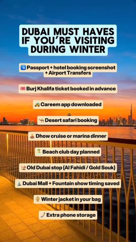 Coming to Dubai this winter? Don’t hit the city…