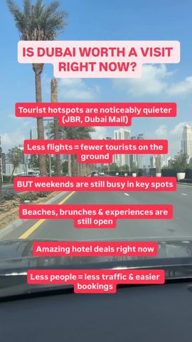 Dubai right now here’s the real situation