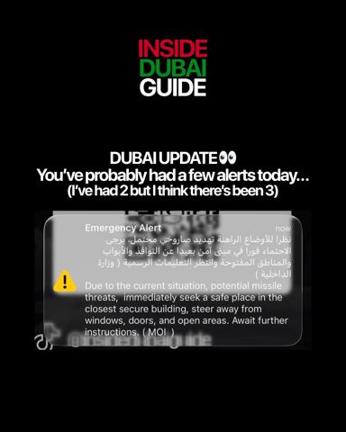 MORE ALERTS IN DUBAI but