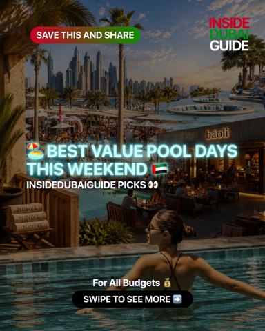 Best Value Pool Days In Dubai This Weekend