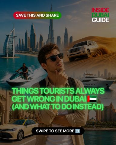 Tourists get these wrong in Dubai all the time