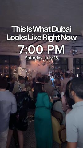This is what Dubai looks like at 7:00 PM on a…