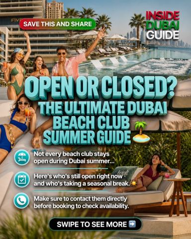 Which Dubai beach clubs are still open this…
