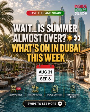 Dubai really said: new week, new plans